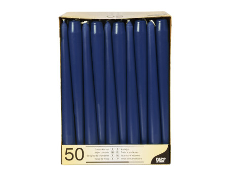 STARPAK Bougie de chandelier, 22 mm, pack de 50, bleu foncé