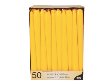STARPAK Bougie de chandelier, 22 mm, pack de 50, jaune