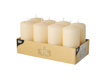 STARPAK Bougie cylindrique, diamètre: 50 mm, crème