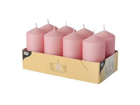 STARPAK Bougie cylindrique, diamètre: 50 mm, vieux rose