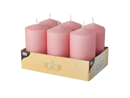 STARPAK Bougie cylindrique, diamètre: 60 mm, vieux rose