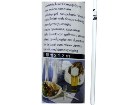 PAPSTAR Nappe damassée, (l)1,2 x (L)10 m, blanc