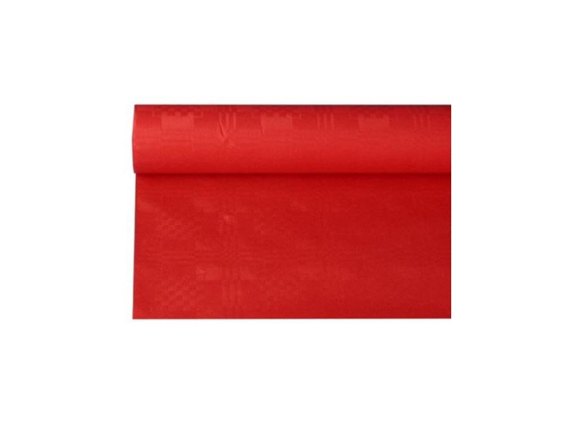 PAPSTAR Nappe damassée, (l)1,2 x (L)8 m, rouge