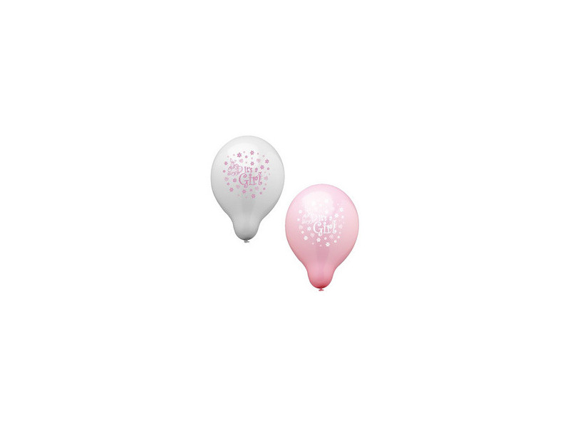 PAPSTAR Ballons de baudruche 'It's a Girl', rose / blanc