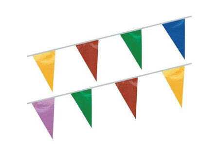 PAPSTAR Guirlande de fanions, multicolore, en film plastique