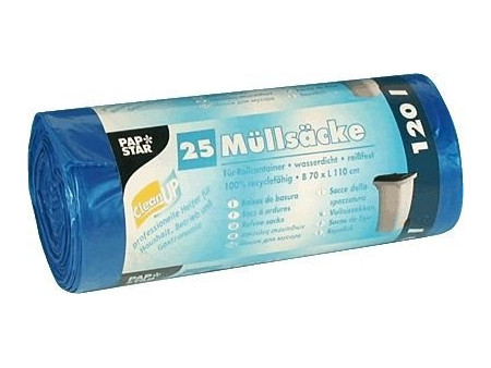 STARPAK Sac poubelle HDPE, 120 litres, bleu