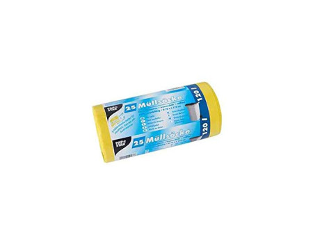 STARPAK Sac poubelle HDPE, 120 litres, jaune