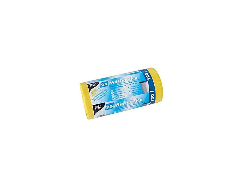 STARPAK Sac poubelle HDPE, 120 litres, jaune