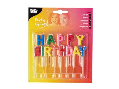 PAPSTAR Bougie pour gâteau d'anniversaire 'Happy Birthday'