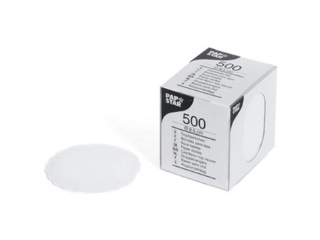 PAPSTAR Sous-tasses rond, diamètre: 8,5 cm, blanc