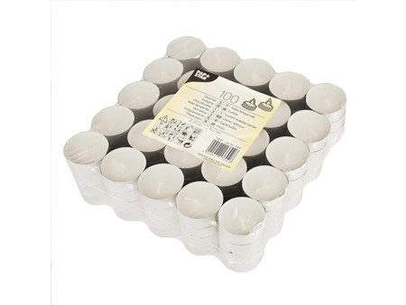 STARPAK Bougies chauffe-plat, diamètre: 38 mm, blanc