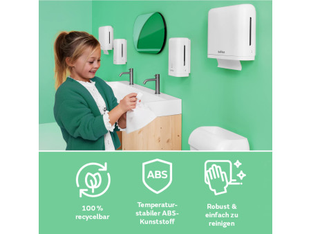 satino by wepa Distributeur d'essuie-mains Interfold, blanc