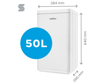 satino by wepa Poubelle, 50 litres, blanc