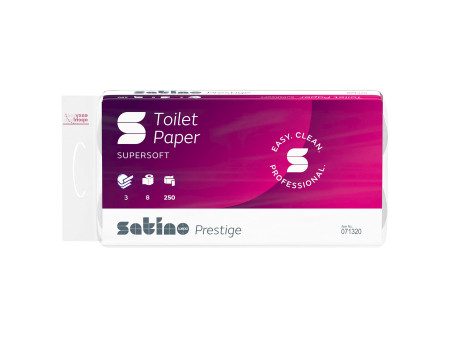 satino by wepa Papier toilette Prestige, 3 couches, blanc