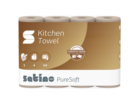 satino by wepa Rouleau de papier essuie-tout PureSoft marron