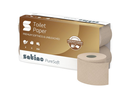 satino by wepa Papier toilette PureSoft, 2 couches, marron