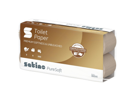 satino by wepa Papier toilette PureSoft, 2 couches, marron