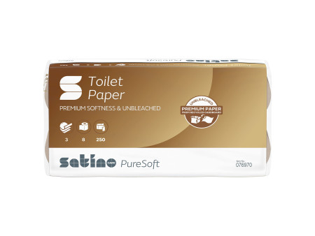 satino by wepa Papier toilette PureSoft, 3 couches, marron
