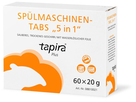 Tapira Plus Pastille pour lave-vaisselle 5 in 1, carton