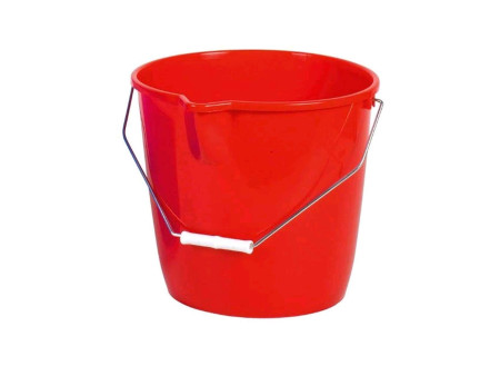 Peggy Perfect Seau avec un étrier, 12 litres, rouge