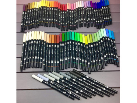 Tombow Feutre double pointe 'DUAL BRUSH PEN ABT' cool grey 5