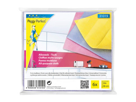 Peggy Perfect Chiffon multi-usage non-tissé, paquet de 6