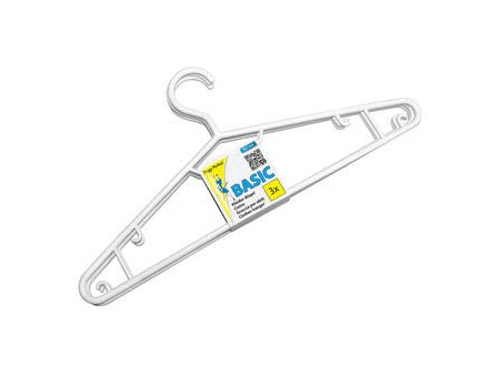 Peggy Perfect Cintre en plastique avec barre, paquet de 3