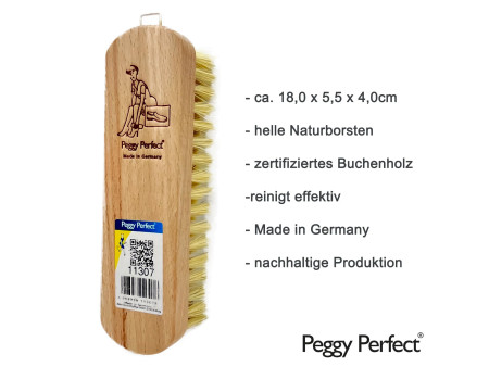 Peggy Perfect Brosse à chaussures 'Éco', bois, brosse claire