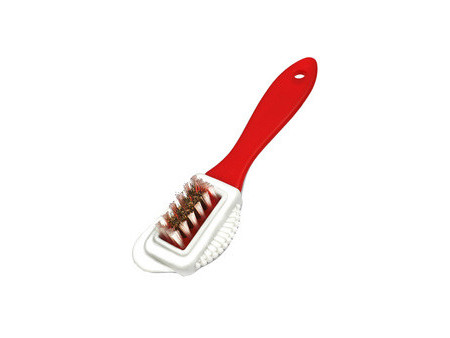Peggy Perfect Brosse pour chaussures en daim, rouge/blanc