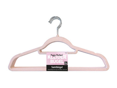 Peggy Perfect Cintre 'Velours' avec barre, pack de 6