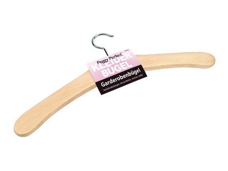 Peggy Perfect Cintre en bois sans barre, laqué naturel