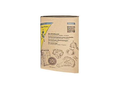 Peggy Perfect Sac poubelle compostable, 10 litres, marron