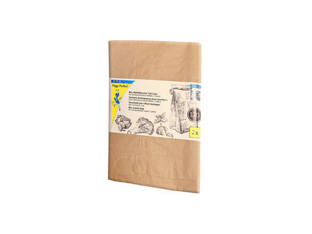 Peggy Perfect Sac poubelle compostable, 120 litres, marron