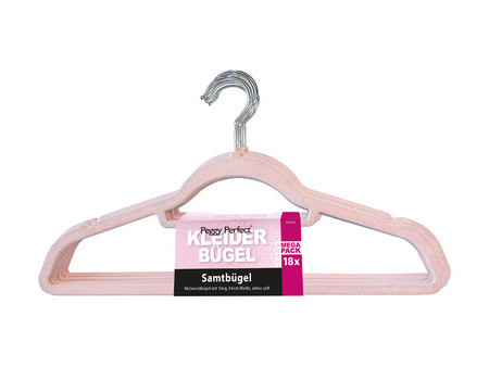 Peggy Perfect Cintre 'Velours' avec barre, pack de 18