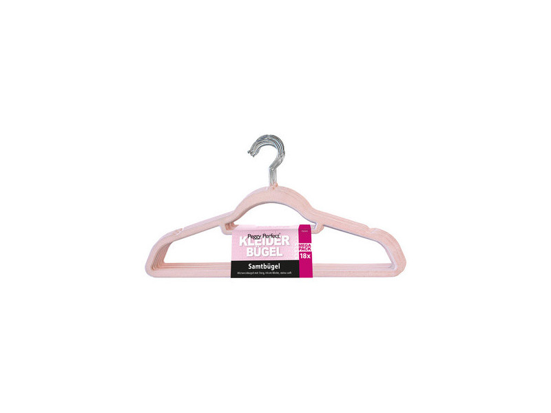 Peggy Perfect Cintre 'Velours' avec barre, pack de 18