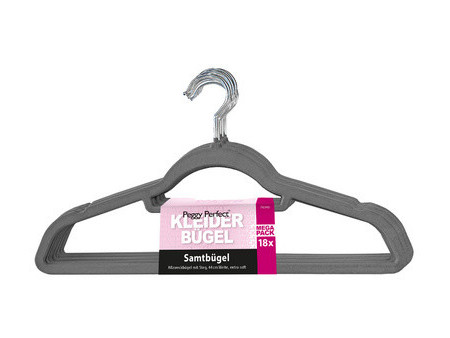 Peggy Perfect Cintre 'Velours' avec barre, pack de 18
