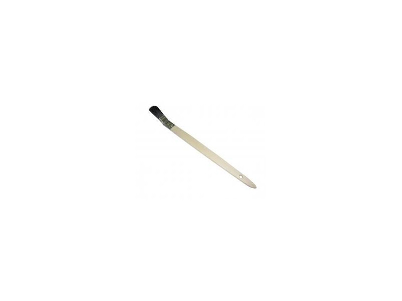 WESTEX Pinceau plat soie naturelle noire, 25 mm, courbé