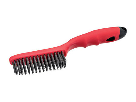 WESTEX Brosse métallique en acier, poignée en plastique