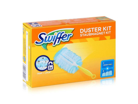 Swiffer Kit d'essai plumeau-magnétique, 1 manche +3 plumeaux