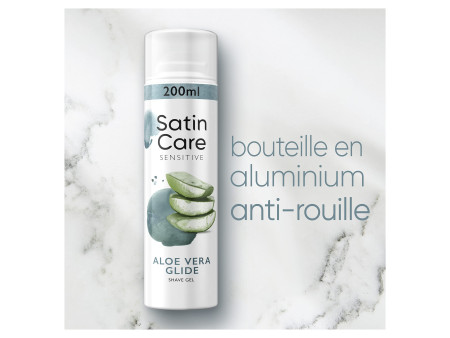Gillette for Women Gel de rasage Satin Care Aloe Vera, 75 ml