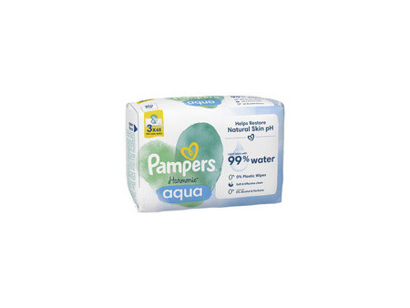 Pampers Lingette humide Harmonie aqua, pack voyage