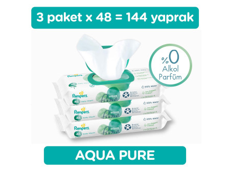 Pampers Lingette humide Harmonie aqua, pack de 3