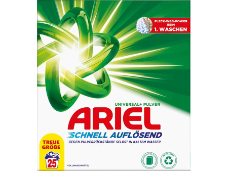 ARIEL Lessive en poudre Universal+, 1,5 kg - 25 lavages