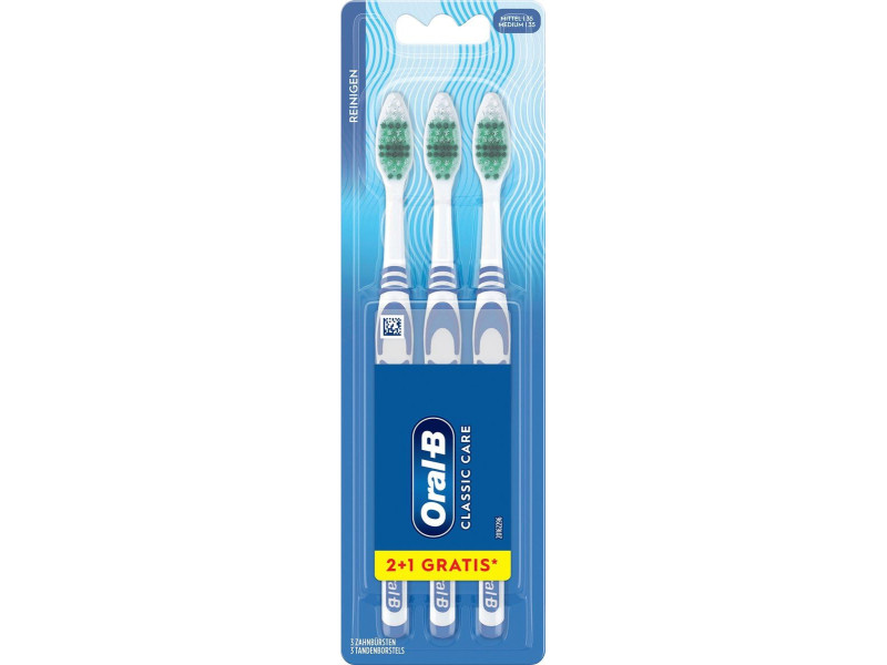 Oral-B Brosse à dents CLASSIC CARE 35, medium, pack 2+1