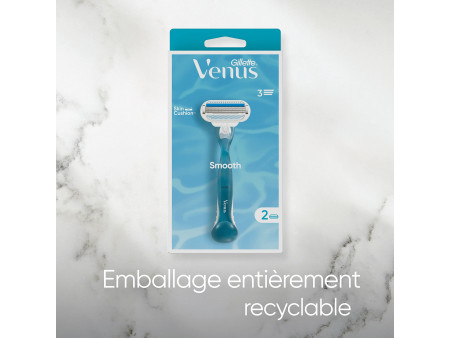 Gillette for Women Rasoir Venus Smooth, 2 lames incl.
