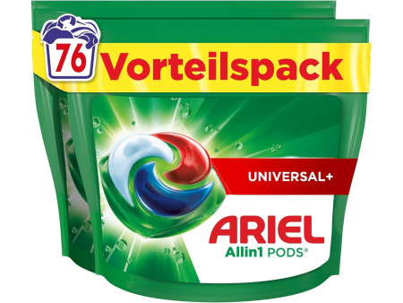 ARIEL Lessive en capsules All-in-1 Universal+, 76 lavages