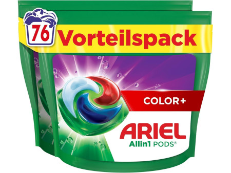 ARIEL Lessive en capsules All-in-1 Color+, 76 lavages