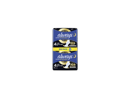 always Serviette hygiénique ultra Secure Night avec ailettes