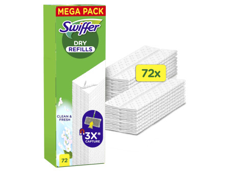 Swiffer Serpillère sèche au parfum febreze, pack de recharge