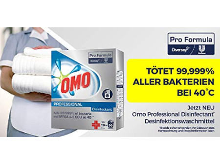 OMO Lessive en poudre Professional Disinfectant, 90 lavages